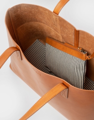 SAM SHOPPER - COGNAC CLASSIC LEATHER COGNAC