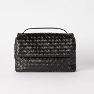 KENZIE - BLACK WOVEN CLASSIC LEATHER BLACK
