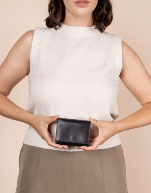OLLIE WALLET - BLACK CLASSIC LEATHER BLACK