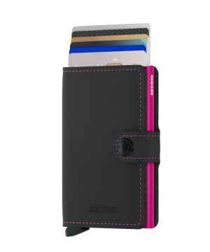 MINIWALLET MATTE BLACK & FUSHIA BLACK & FUSHIA
