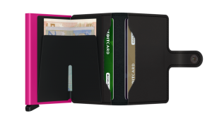 MINIWALLET MATTE BLACK & FUSHIA BLACK & FUSHIA