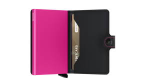 MINIWALLET MATTE BLACK & FUSHIA BLACK & FUSHIA