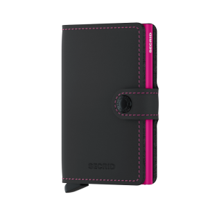 MINIWALLET MATTE BLACK & FUSHIA BLACK & FUSHIA