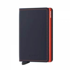 SLIMWALLET MATTE NIGHTBLUE & ORANGE  & ORANGE