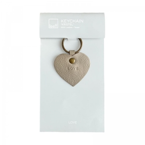 HART SLEUTELHANGER HELEN TAUPE - LOVE 