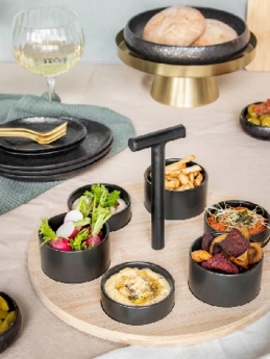 LAZY SUSAN MET BAKJES 32X17.5CM  