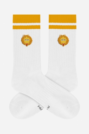 CREW SOCKS BIG BIRD WHITE