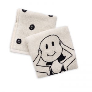 HANDDOEKEN - SET VAN 2 - SMILEY GIRL 