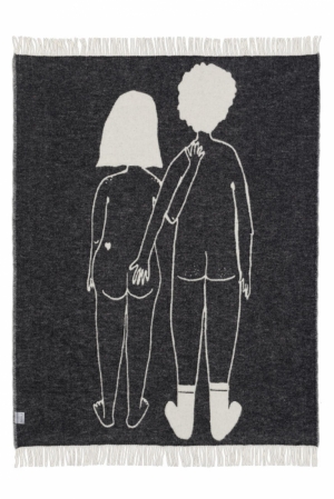 PLAID WOOL NAKED COUPLE BACK 