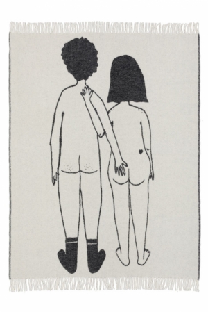 PLAID WOOL NAKED COUPLE BACK 