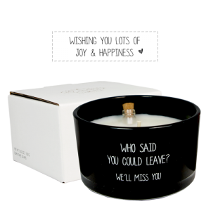 FLESSENPOST SOJA KAARS - WHO SAID YOU COULD LEAVE