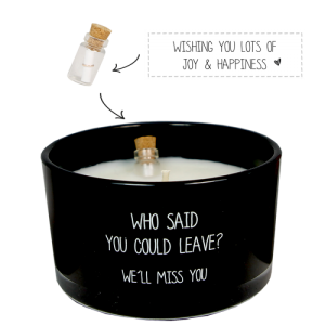 FLESSENPOST SOJA KAARS - WHO SAID YOU COULD LEAVE