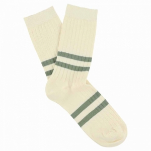 WOMEN STRIPE ECRU/KHAKI