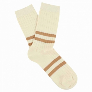 WOMEN STRIPE ECRU/PINK