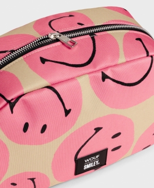 SMILEY - PINK LARGE TOILETRY BAG PINK