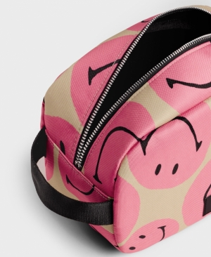 SMILEY - PINK LARGE TOILETRY BAG PINK