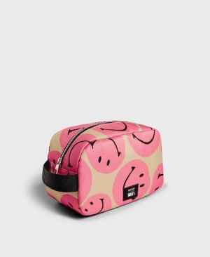 SMILEY - PINK LARGE TOILETRY BAG PINK