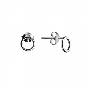 MINI CIRCLE EARRINGS SILVER