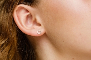 MINI CIRCLE EARRINGS SILVER