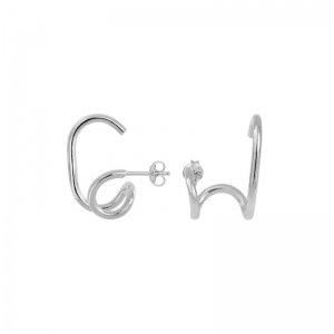 GLORIA EARRING LINKS SILVER