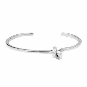 WIRE KNOT BRACELET 3 MM LARGE SILVER
