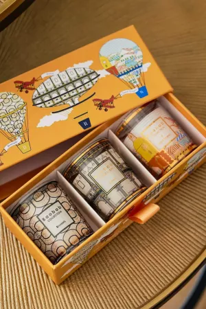 TRIO TRAVEL CANDLES - BRUSSELS - ROMA - SAINT TROPEZ 