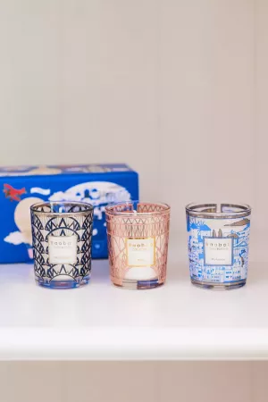 TRIO TRAVEL CANDLES - MANHATTAN - PARIS - MYKONOS 