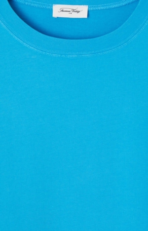 FIZVALLEY - T-SHIRT BLUE AZUR
