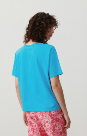 FIZVALLEY - T-SHIRT BLUE AZUR