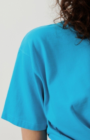 FIZVALLEY - T-SHIRT BLUE AZUR