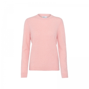 WOMEN LIGHT MERINO WOOL CREW FADE PINK