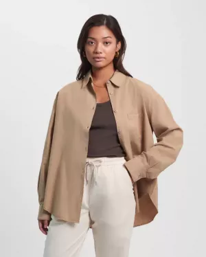 ORGANIC OVERSIZED SHIRT OPTICAL WHITE