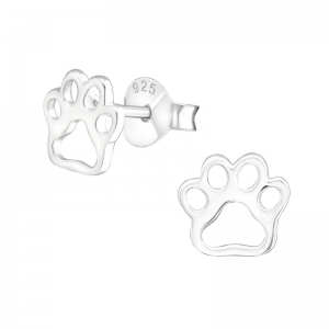 POOTJE ZILVER - 925 SILVER EAR STUDS 