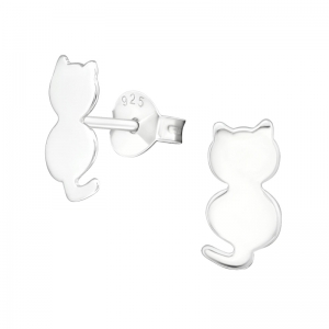 POES ZILVER - 925 SILVER EAR STUDS 