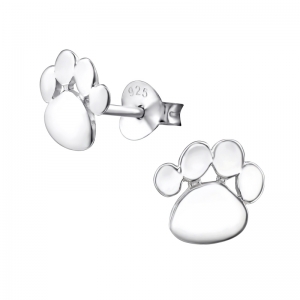 POOTJE VOL ZILVER - 925 SILVER EAR STUDS 