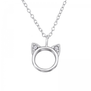 HANGERTJE POES ZILVER - 925 SILVER NECKLACE 