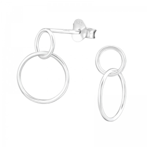 CIRKELS ZILVER - 925 SILVER EAR STUDS 