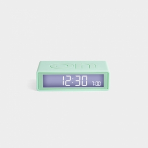FLIP + TRAVEL DIGITAL ALARM CLOCK MINT GREEN