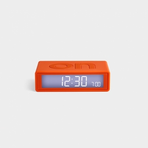 FLIP + TRAVEL DIGITAL ALARM CLOCK ORANGE