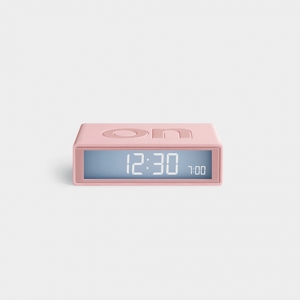 FLIP + TRAVEL DIGITAL ALARM CLOCK PINK
