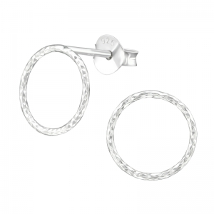 CIRCKEL ZILVER - 925 SILVER EAR STUDS 