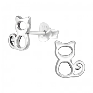 POES ZILVER - 925 SILVER EAR STUDS 
