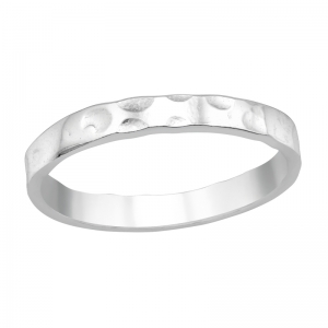 RING GEHAMMERD ZILVER - 925 SILVER RING 