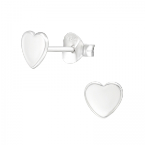 HARTJE VOL ZILVER - 925 SILVER EAR STUDS 