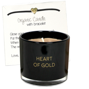 WENS SOJA KAARS MET ARMBAND - HEART OF GOLD 