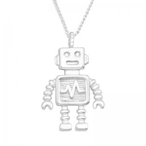 ROBOT ZILVER - 925 SILVER NECKLACE 
