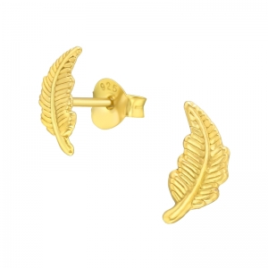 VEER GOUD - 925 SILVER EAR STUDS - GOUD VERGULD +E-COAT 