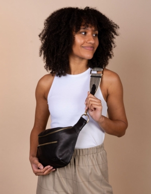 DREW BUM - BLACK SOFT LEATHER BLACK