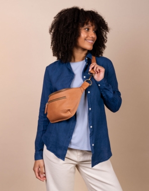 DREW BUM - SOFT GRAIN LEATHER COGNAC