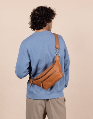 DREW BUM - SOFT GRAIN LEATHER COGNAC